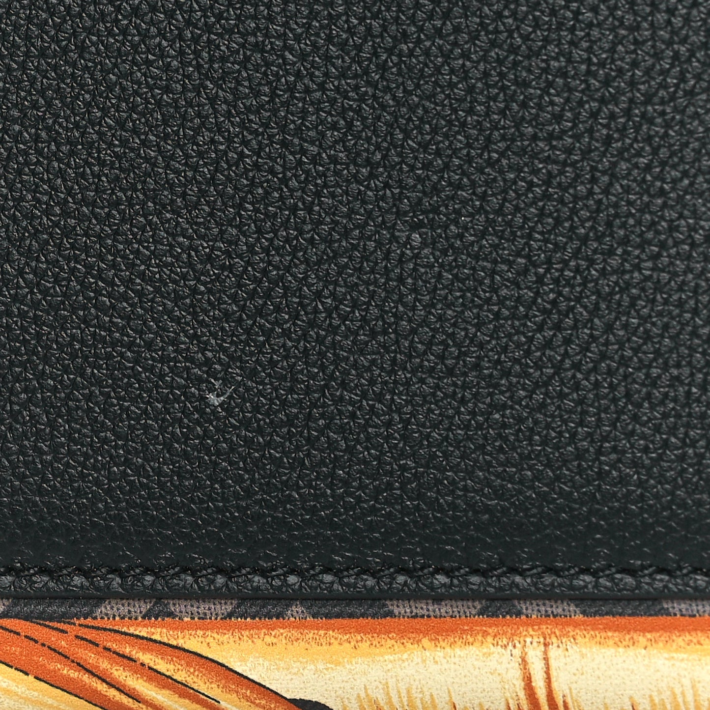 X FENDI Grained Calfskin Fendace La Medusa Medium Top Handle Bag Black Multicolor