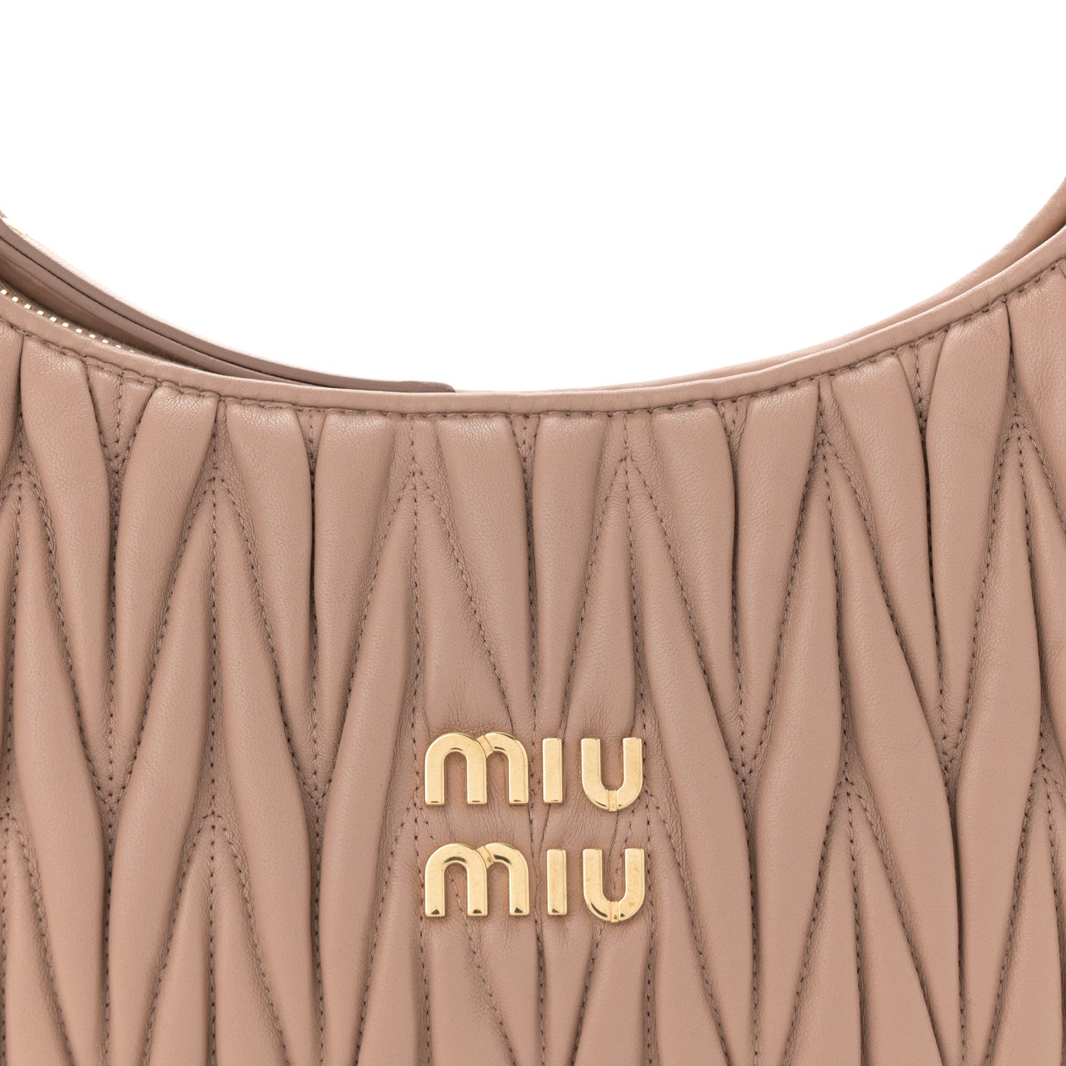Miu Miu Nappa Matelasse Wander Large Hobo Cammeo 8 of 13