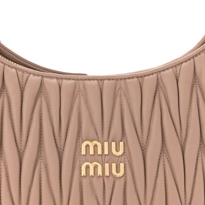 Miu Miu Nappa Matelasse Wander Large Hobo Cammeo 8 of 13
