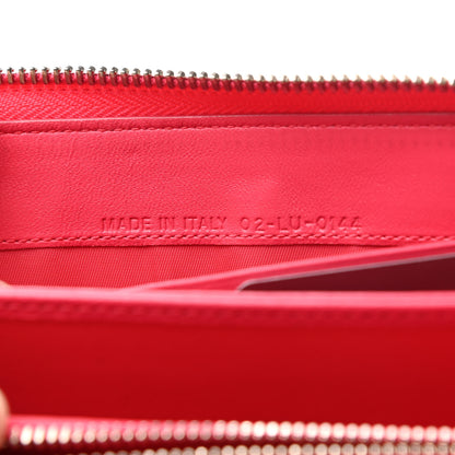 Christian Dior Lambskin Cannage Lady Dior Zip Wallet Rose Hot Pink 7 of 10