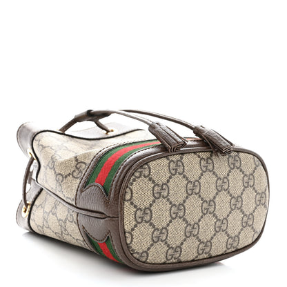 Gucci GG Supreme Monogram Web Mini Ophidia Bucket Bag Brown 4 of 11