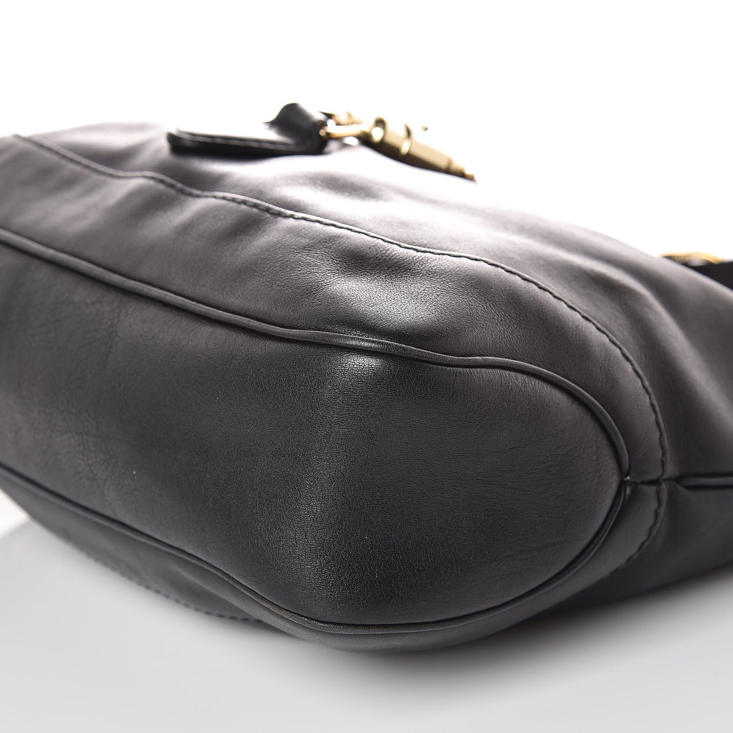 Calfskin Medium New Jackie Shoulder Bag Black