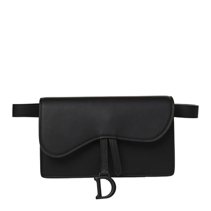 Christian Dior Ultra Matte Calfskin Saddle Belt Bag Black 1 of 9
