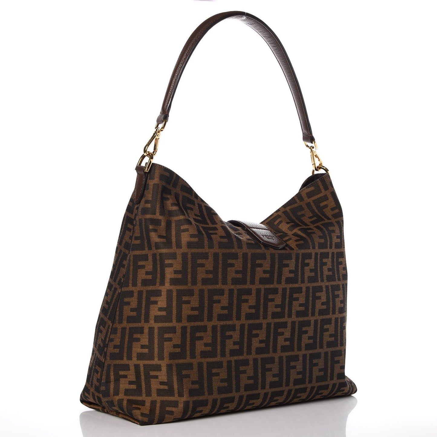 Zucca Vitello Artic Small Clasp Top Hobo Bag Tobacco Castagna