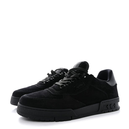 Louis Vuitton Suede Mens LV Trainer Sneakers 9 Black 3 of 10
