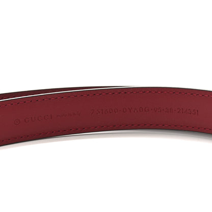 Gucci Plutone Calfskin Gucci Buckle 20mm Thin Belt 95 38 Rosso 4 of 4