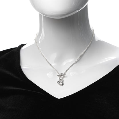 Hermes Sterling Silver Chaine D'Ancre Heart Toggle Necklace 2 of 6