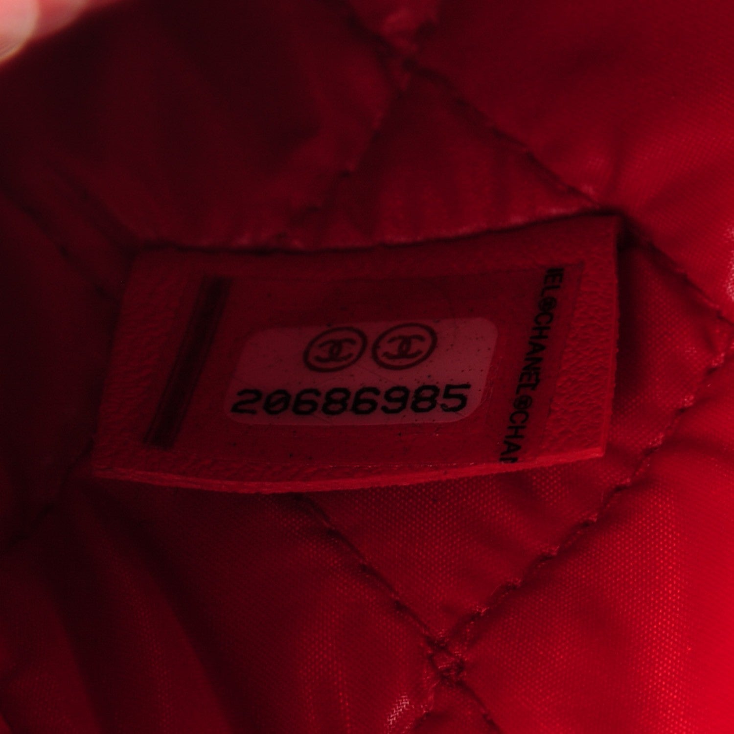 Chanel Patent Calfskin Quilted Medium Cosmetic Case Red 7 of 9