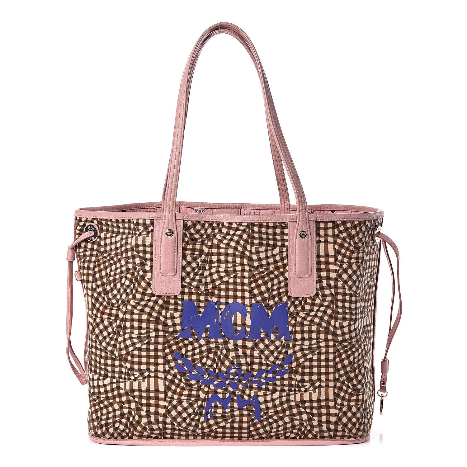 MCM Visetos Medium Liz Reversible Shopper Tote Soft Pink 4 of 20
