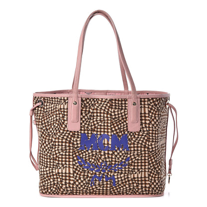 MCM Visetos Medium Liz Reversible Shopper Tote Soft Pink 4 of 20