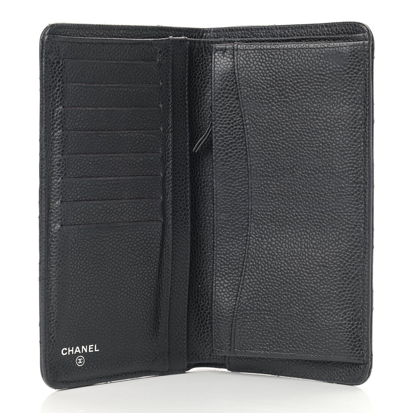 Caviar Quilted Yen Wallet Black