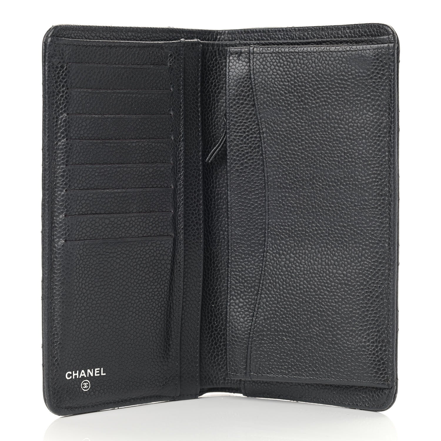 Chanel Caviar Quilted Yen Wallet Black 5 of 17