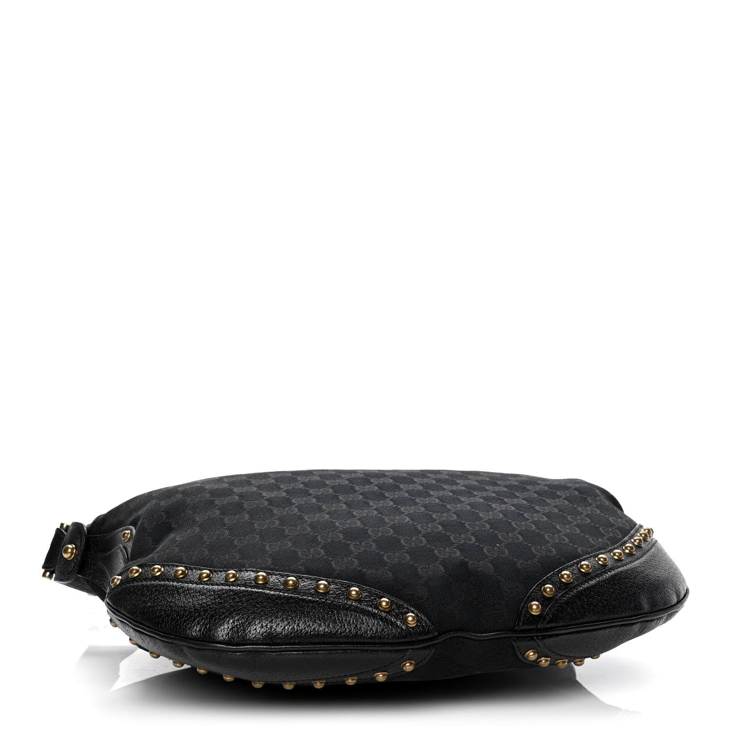 Gucci Monogram Pelham Studded Shoulder Bag Black 3 of 4