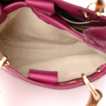 Gucci Calfskin Small Bamboo Shopper Tote Bright Bougainvillea 6 of 16