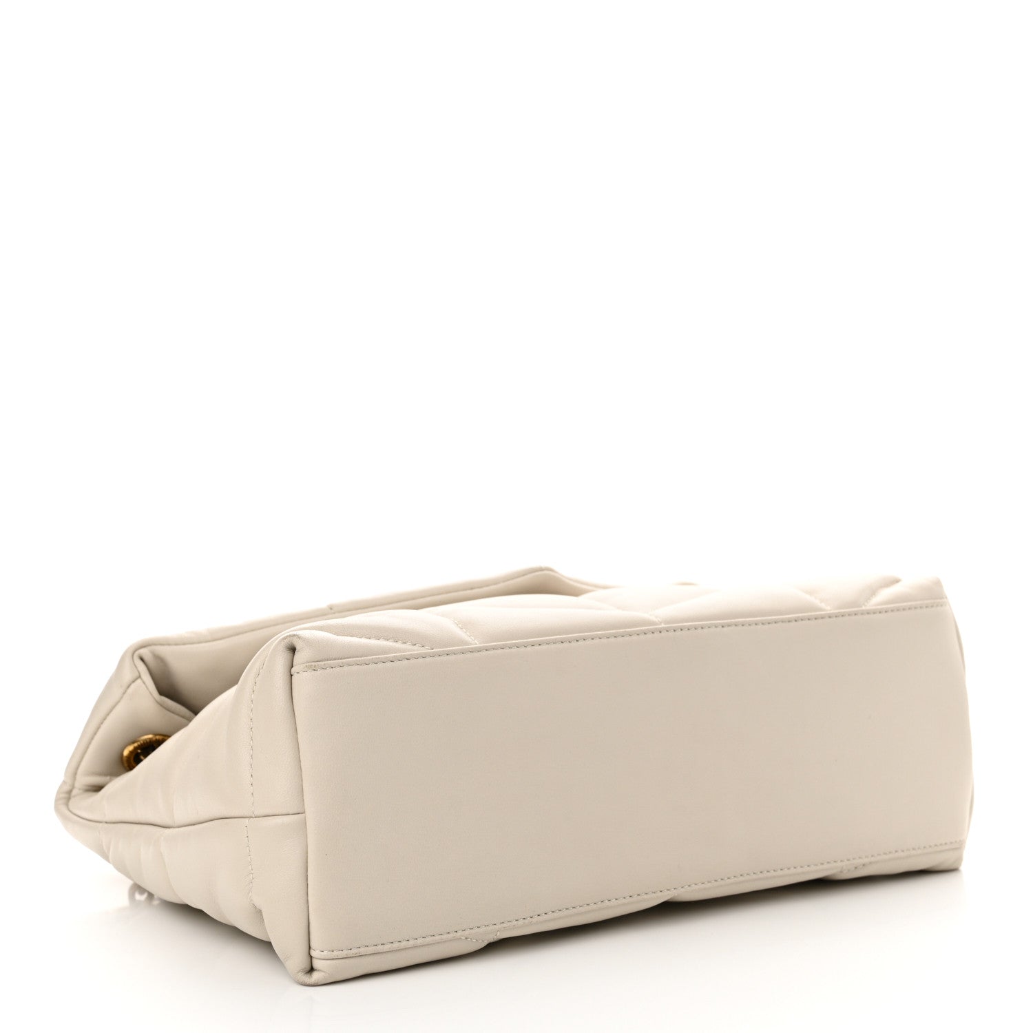 Saint Laurent Lambskin Quilted Small Loulou Puffer Monogram Chain Satchel Crema Soft 4 of 13