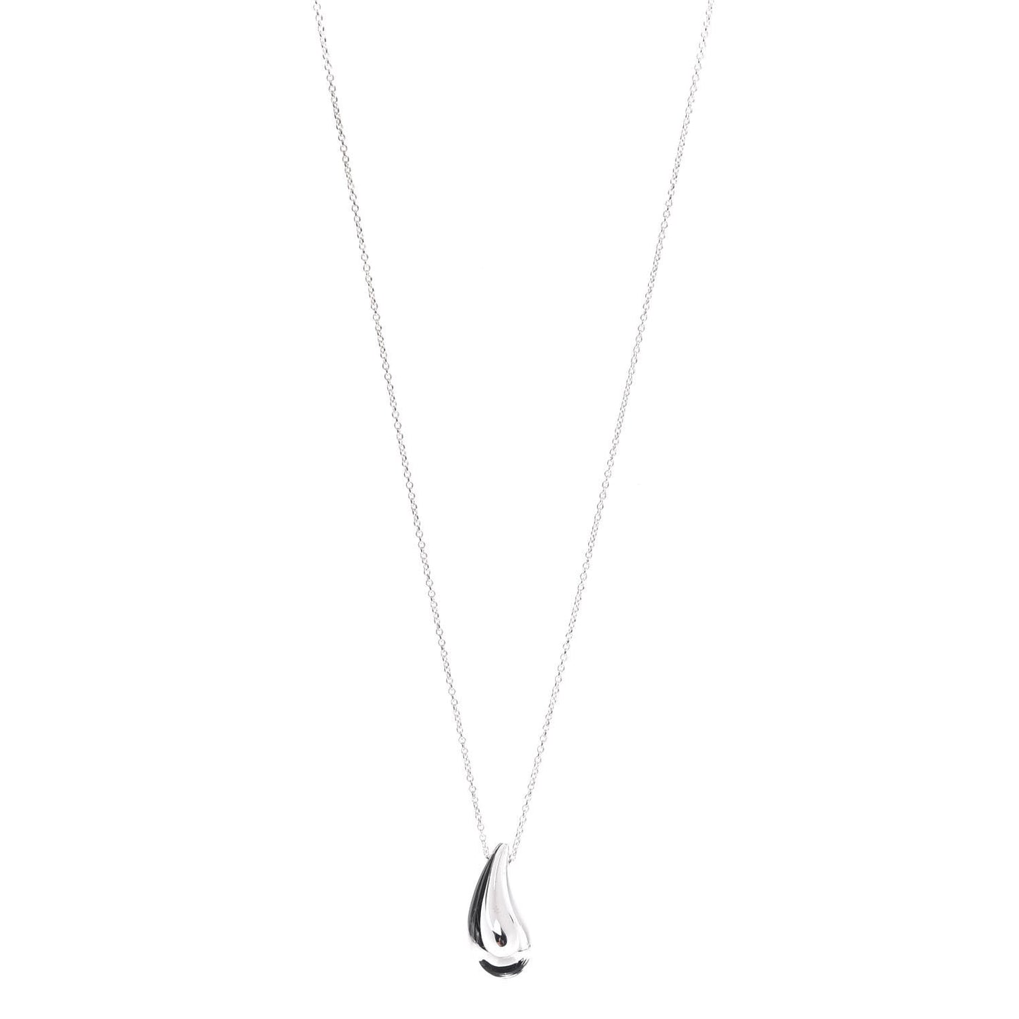 Sterling Silver 22mm Elsa Peretti Teardrop Pendant Necklace