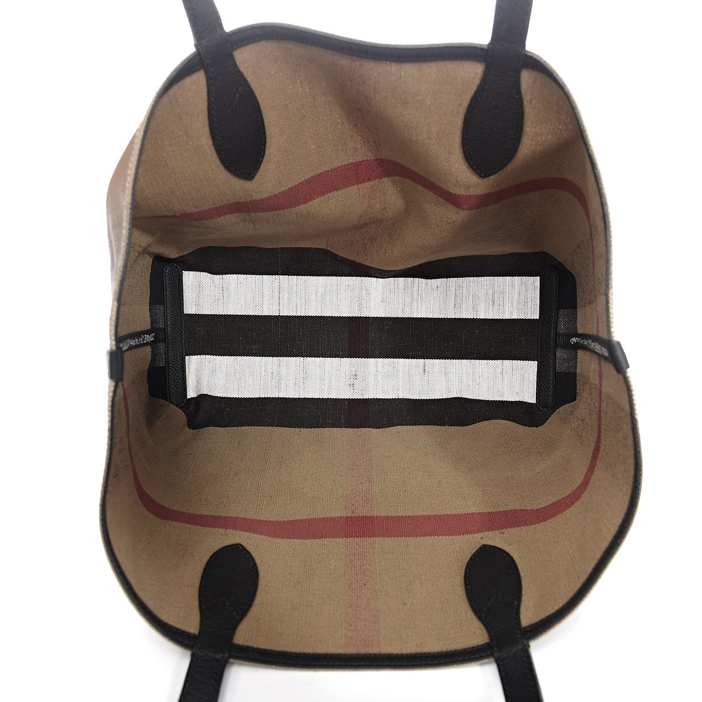Coated Canvas Mega Check Medium Doodle Tote Black
