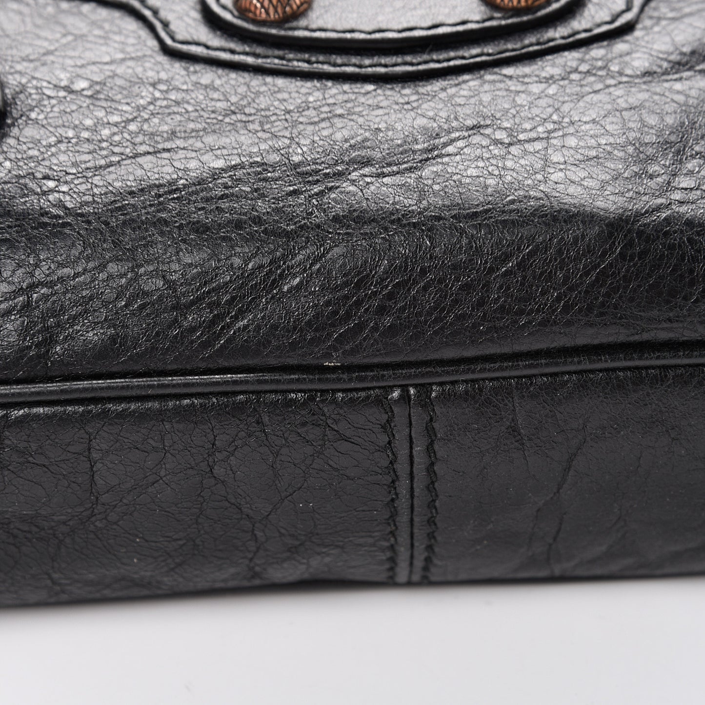 Agneau Giant 12 Rose Gold Hardware Hip Black