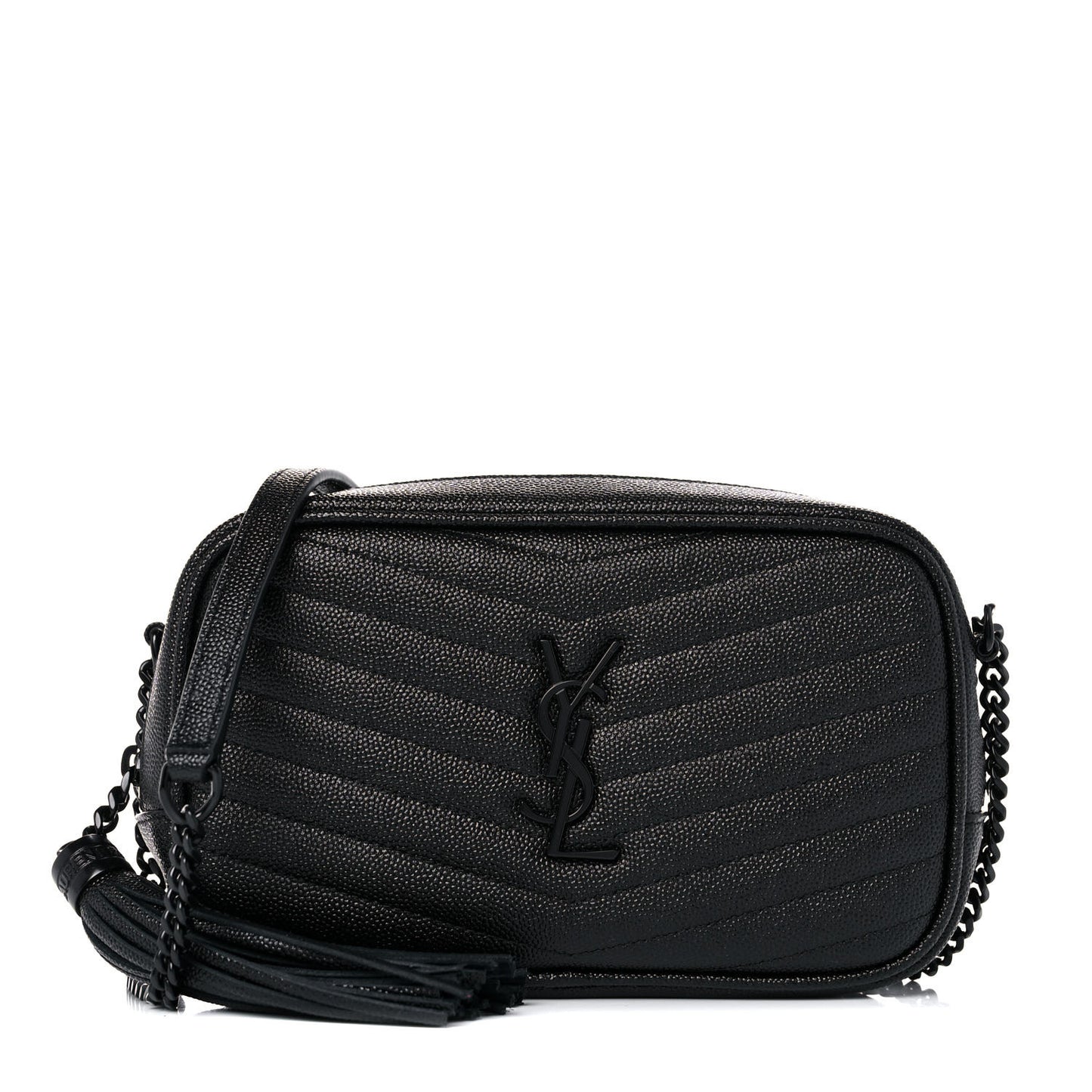 Grain De Poudre Matelasse Monogram Mini Lou Camera Bag Black