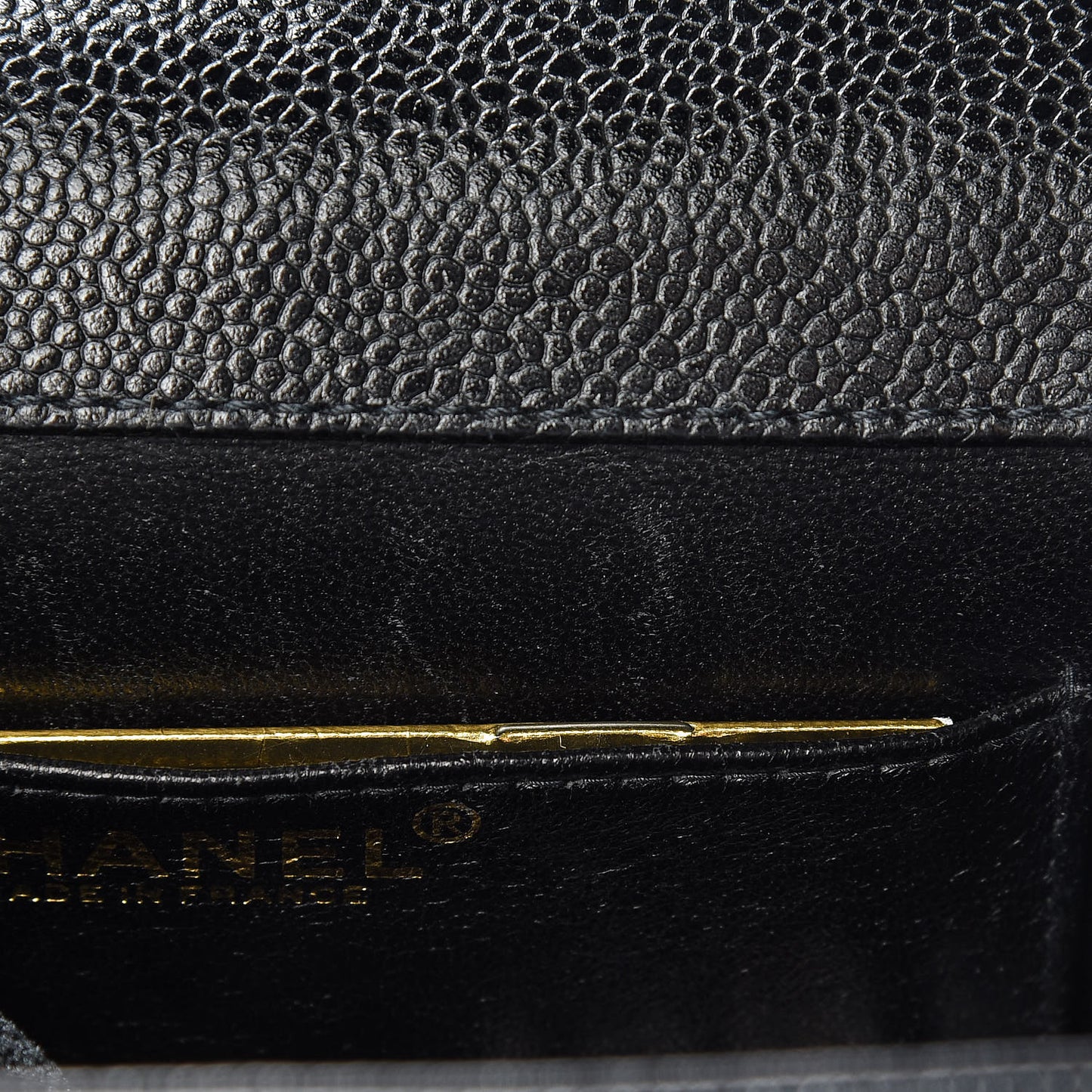 Caviar Mini Mademoiselle Flap Shoulder Bag Black