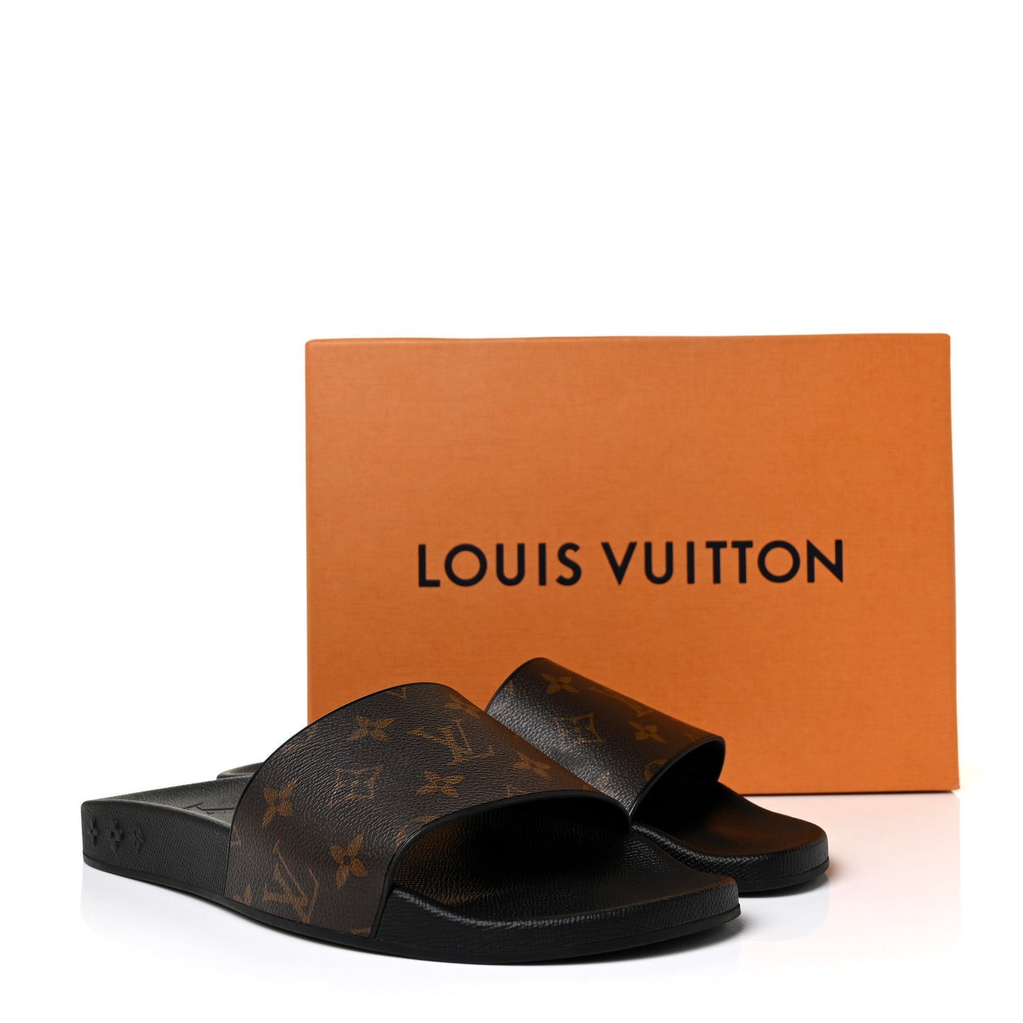 Rubber Monogram Mens Waterfront Mules 8.5 Macassar