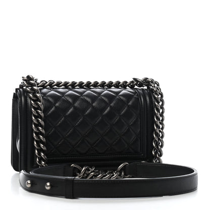 Chanel Calfskin Quilted Small Boy Flap Black 3 of 10