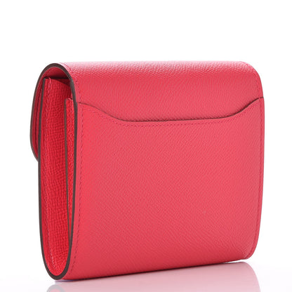 Hermes Epsom Constance Short Wallet Rose Extreme 3 of 9