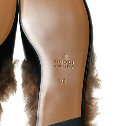 Gucci Calfskin Fur Tiger Embroidered Mens Princetown Slippers 9.5 Black 8 of 11