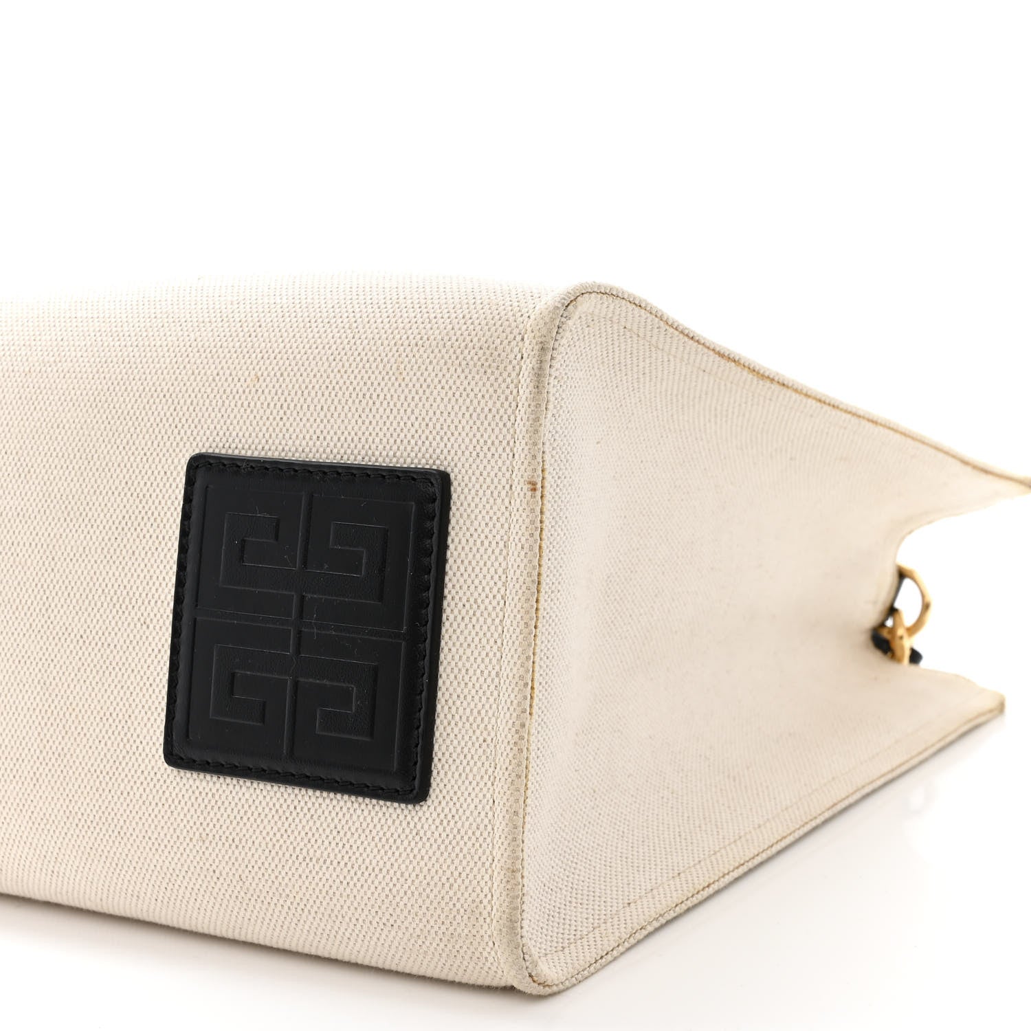 Givenchy Canvas Logo 4G Embossed Medium Tote Beige Black 10 of 14
