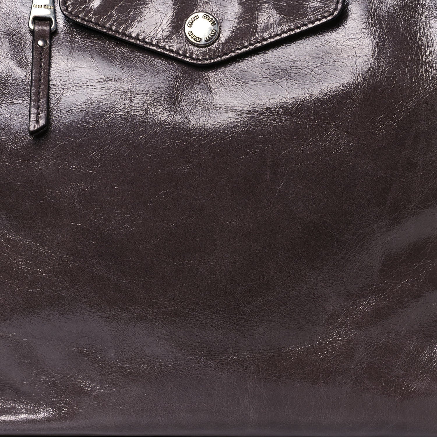 Miu Miu Vitello Shine Shopping Tote Fumo 7 of 11