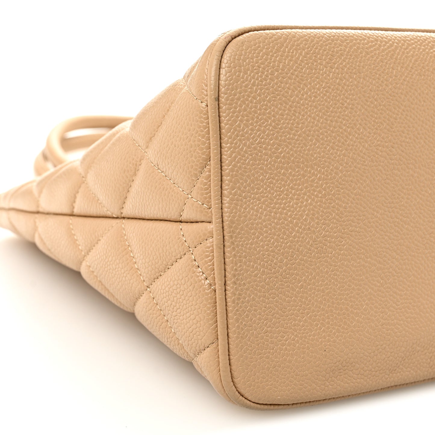 Caviar Quilted Medallion Tote Beige