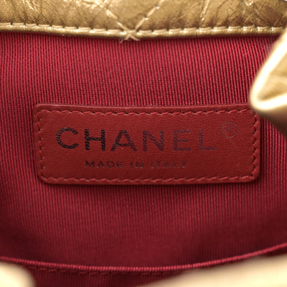 Chanel Metallic Lambskin Small Quilted Gabrielle Backpack Gold 6 of 10