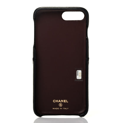 Chanel Grained Lambskin Quilted iPhone 8 Plus Coco Tech Case Black 3 of 6