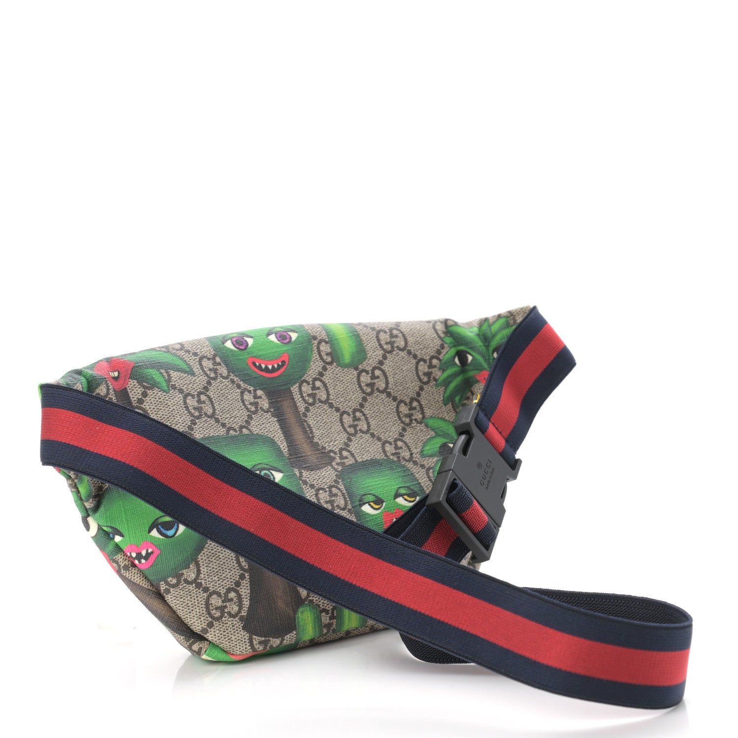 Gucci GG Supreme Monogram Smiling Plants Childrens Belt Bag Multicolor 3 of 10