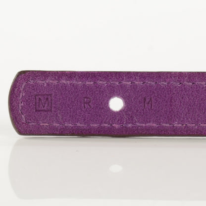 Hermes Tadelakt Chamonix Looping Interchangeable Simple Tour Bracelet M Black Violette 6 of 8