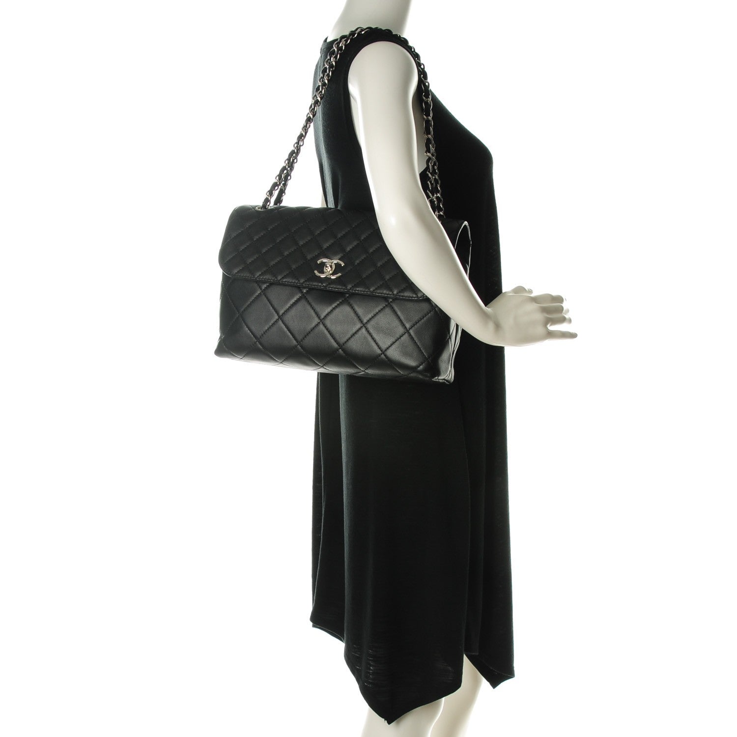 Chanel Calfskin Quilted In the Business Flap Bag Black 2 of 8
