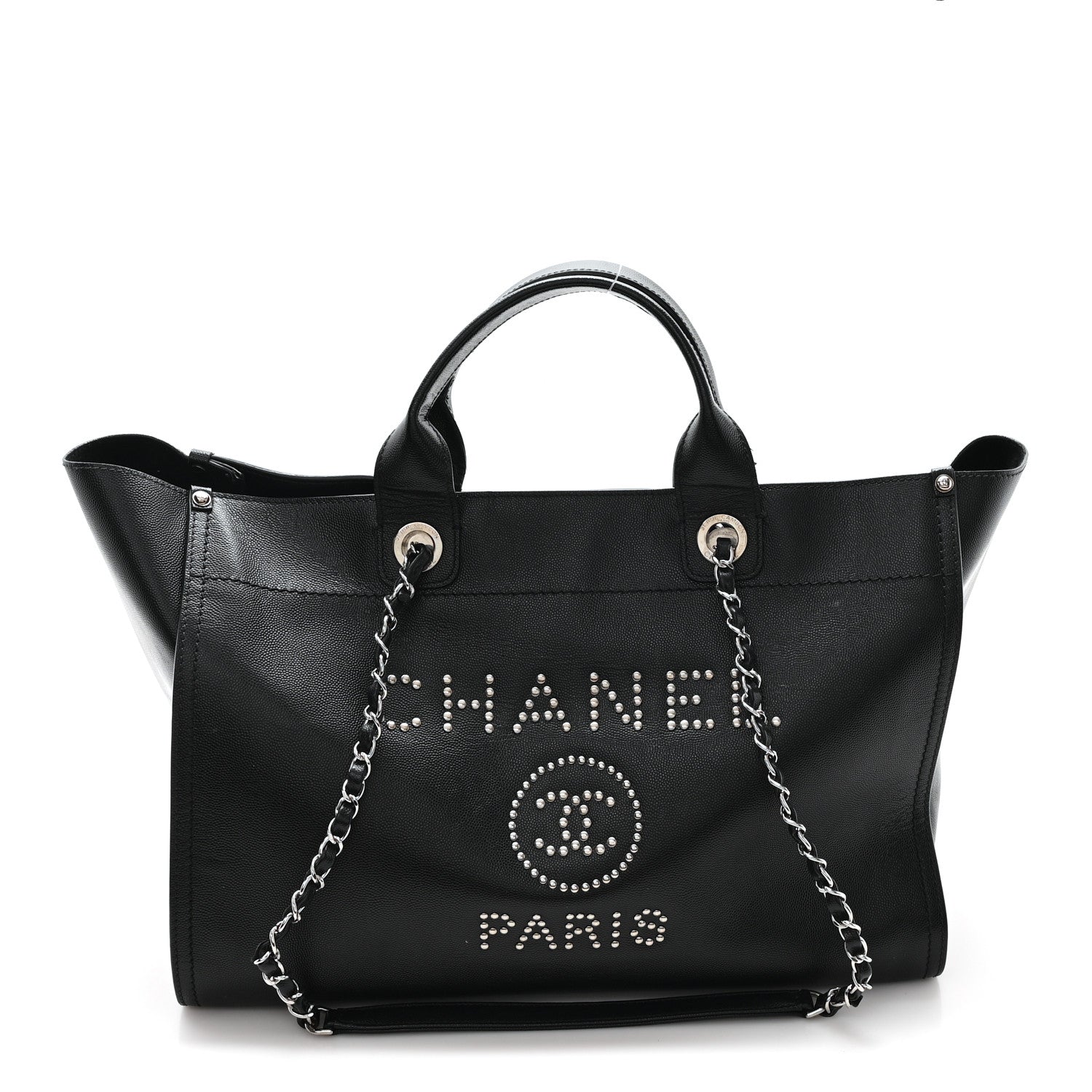 Chanel Caviar Medium Studded Deauville Tote Black 1 of 12
