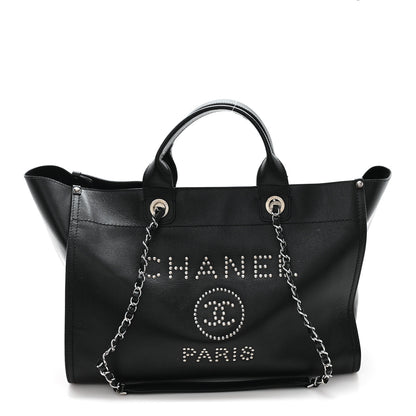 Chanel Caviar Medium Studded Deauville Tote Black 1 of 12