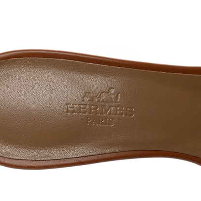 Hermes Calfskin Oasis Sandals 36 Gold 8 of 9