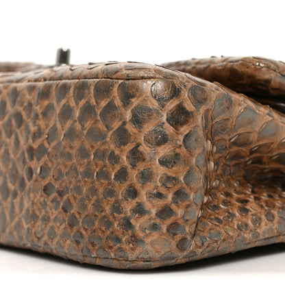 Chanel Metallic Snakeskin Medium Double Flap Beige 10 of 13