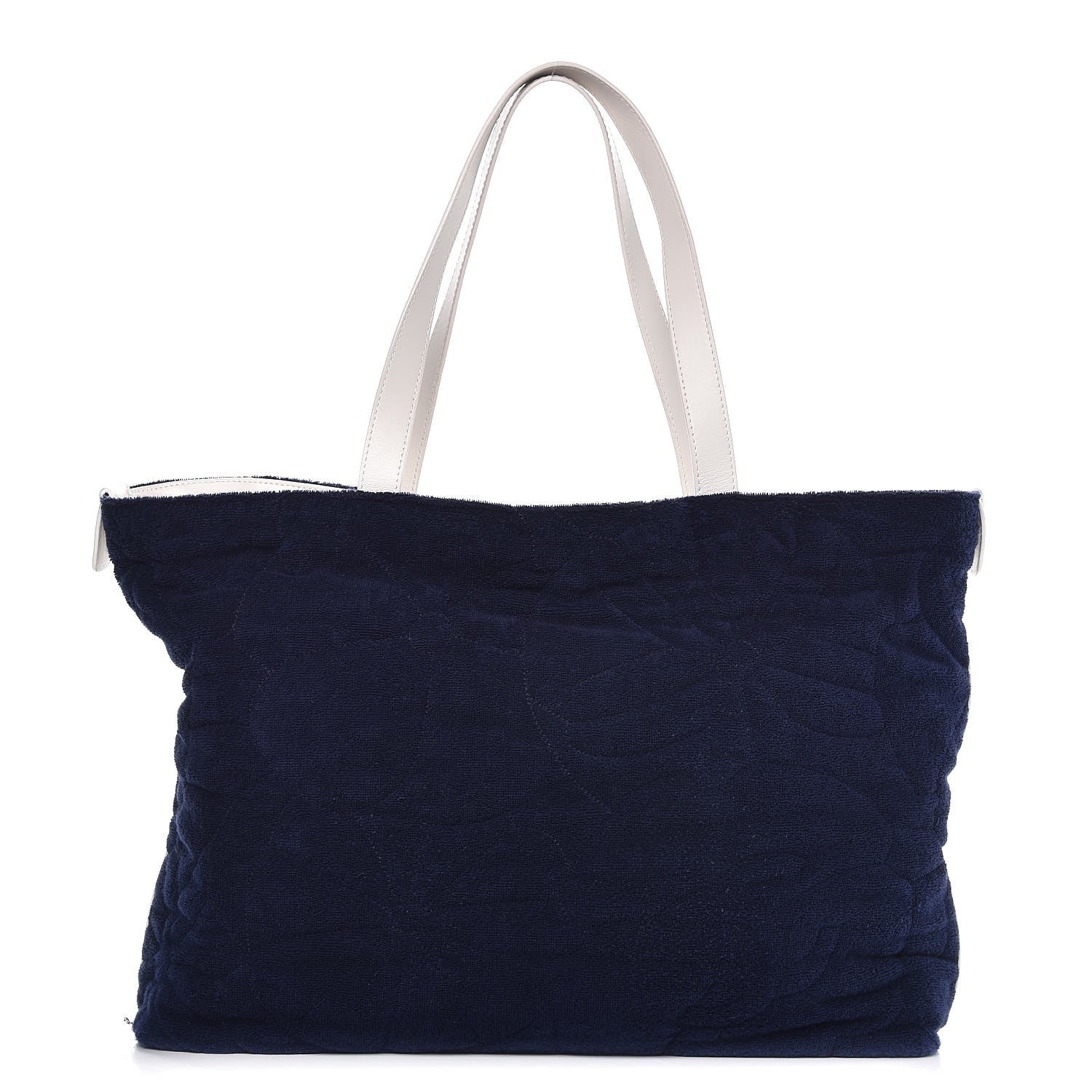 Chanel Terry Cotton CC Beach Tote Towel Set Blue 1 of 16
