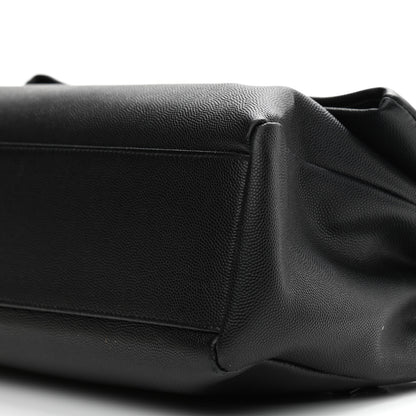 Saint Laurent Grain De Poudre Medium West Hollywood Monogram Fold-Over Black 11 of 11