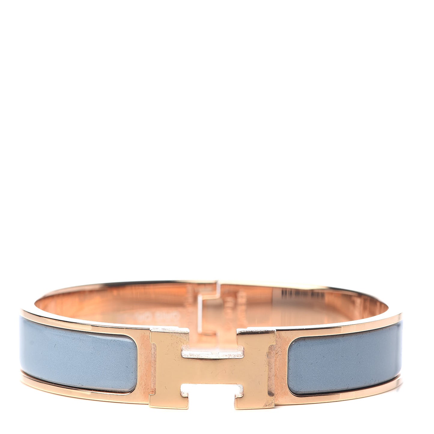 Enamel Narrow Clic Clac H Bracelet PM Gris Orage