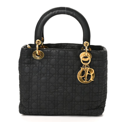 Christian Dior Nylon Cannage Medium Lady Dior Black 1 of 12