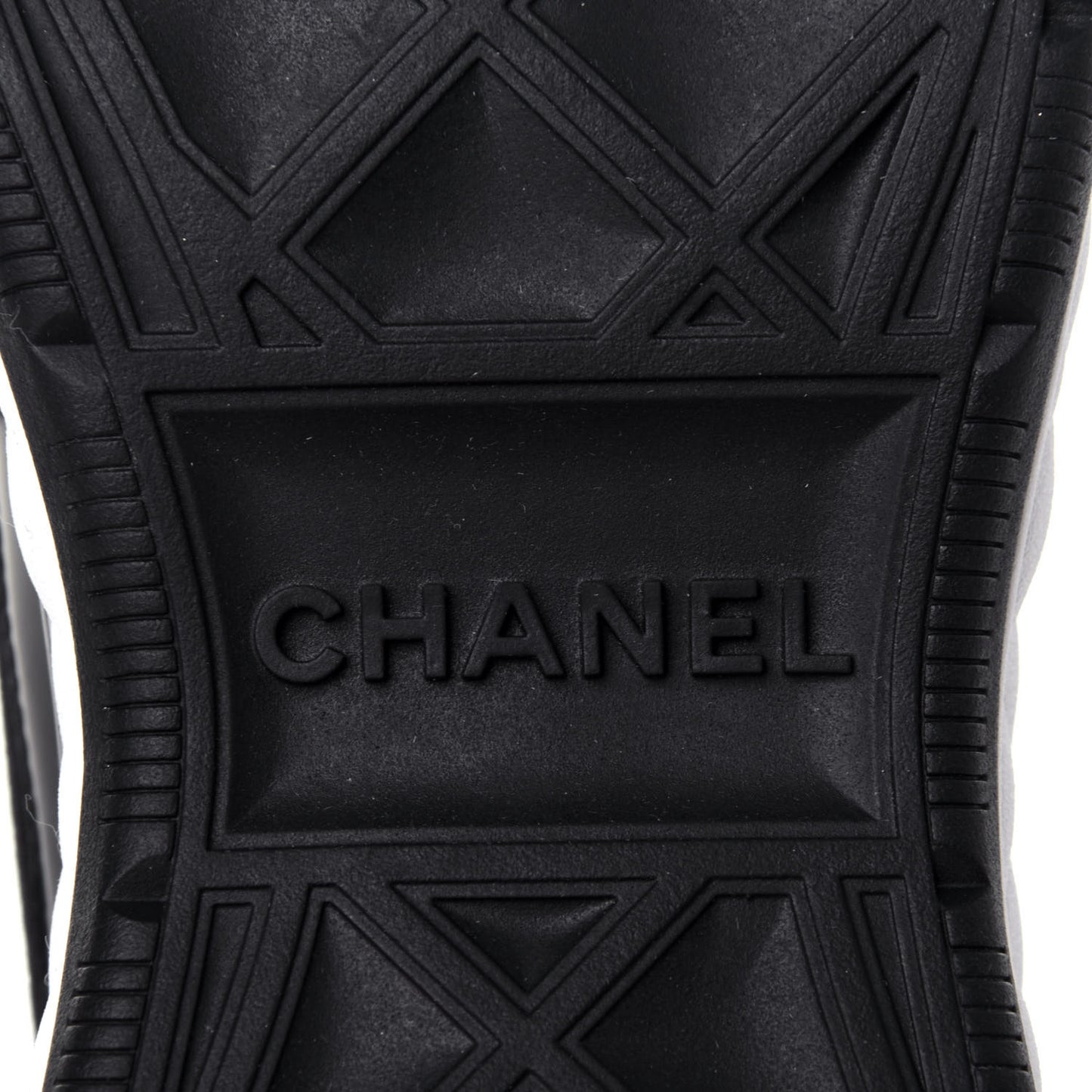 Velvet Calfskin Mixed Fibers CC Sneakers 38.5 Black