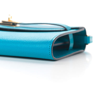 Hermes Chevre Mysore Kelly Wallet To Go Bleu Zanzibar 9 of 10
