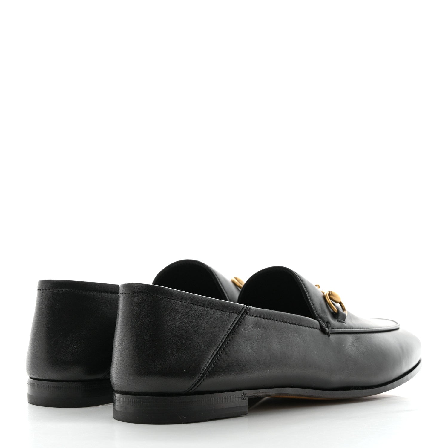 Gucci Lambskin Womens Brixton Horsebit Loafers 39 Black 4 of 9