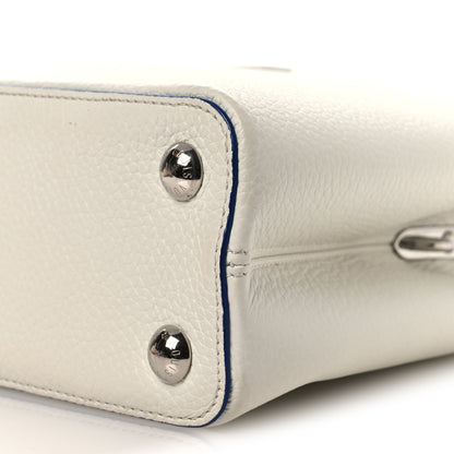 Louis Vuitton Taurillon Capucines BB White Blue 9 of 11