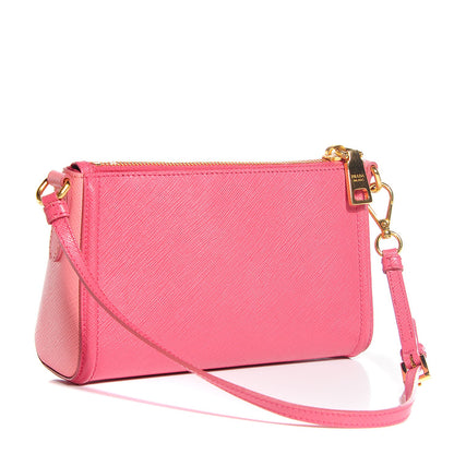 Prada Saffiano Mini Bi-Color Shoulder Bag Tamaris Camelia 3 of 8