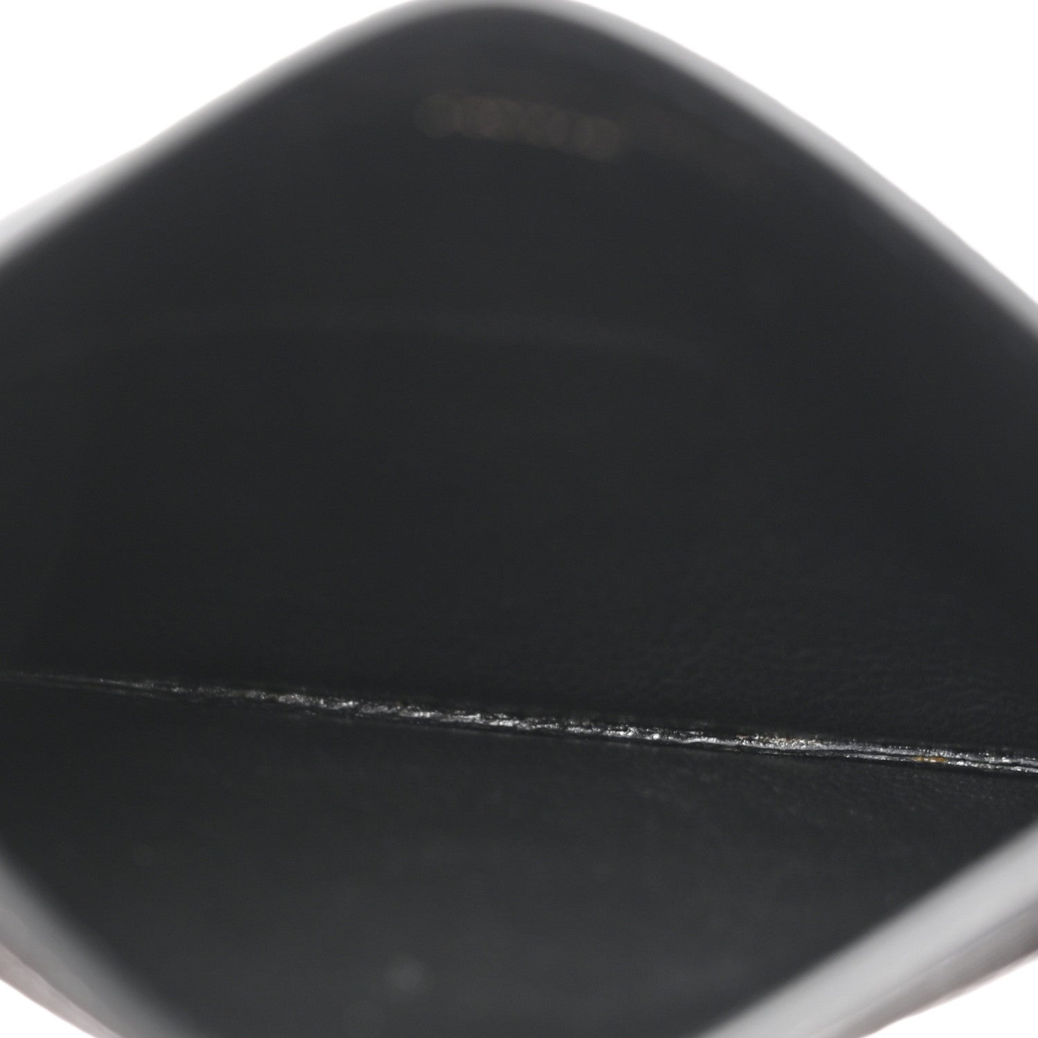 Saint Laurent Grain De Poudre Matelasse Chevron Monochrome Monogram Credit Card Case Black 5 of 7